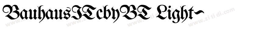 BauhausITcbyBT Light字体转换